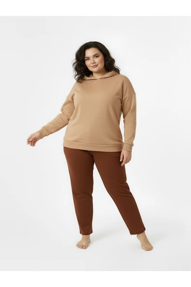 Bravie Düz Paça Büyük Beden Eşofman Altı Kiremit 2016 - 2