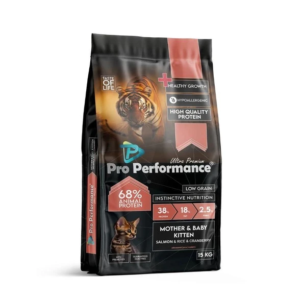 Pro Performance Ultra Premium Mother&Baby Somonlu ve Pirinçli Anne Yavru Kedi Maması 15 kg ürün görseli