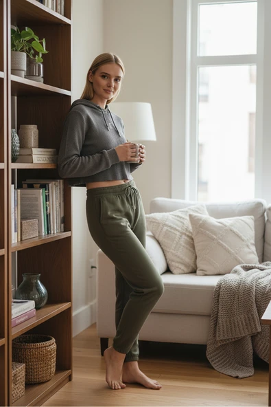 Bravie Jogger Paça Eşofman Altı Yeşil 3013 - 4