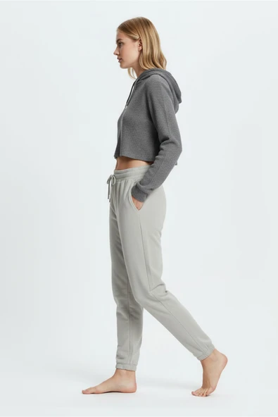 Bravie Jogger Paça Eşofman Altı Gri 3013 - 5