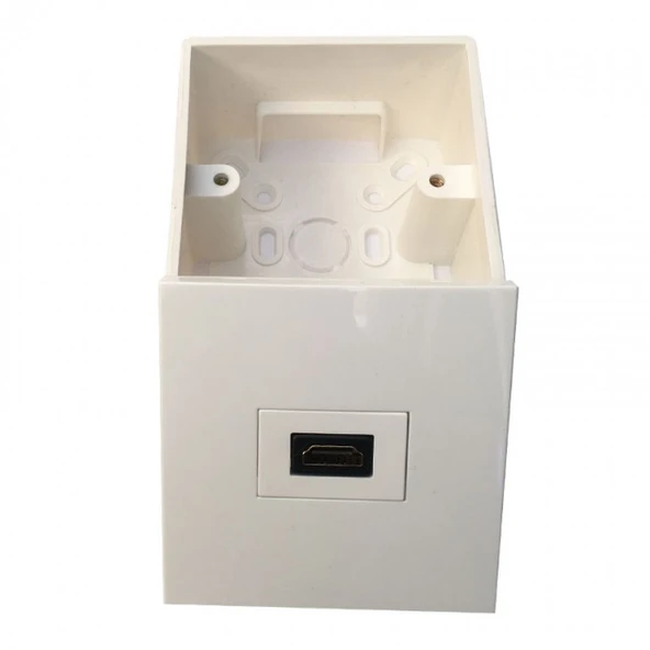 Hdmı duvar tipi sıva üstü kasalı hdmi priz 8.5*8.5*5 cm ölçülerinde - Resim 2