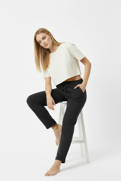 Bravie Duble Paça Eşofman Altı Siyah 2629 - 4