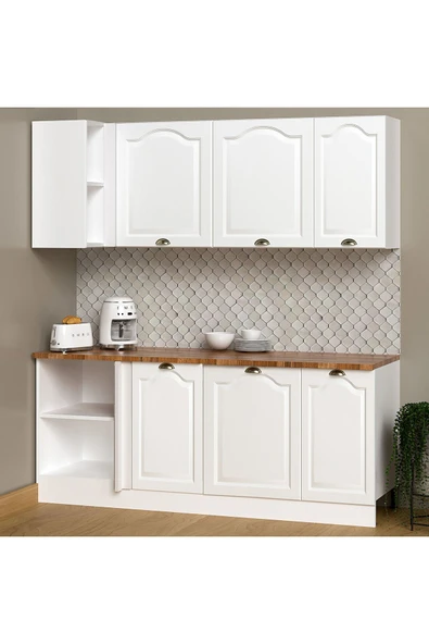 200 CM %100 MDF Greena White Köşe Modülü ürün görseli