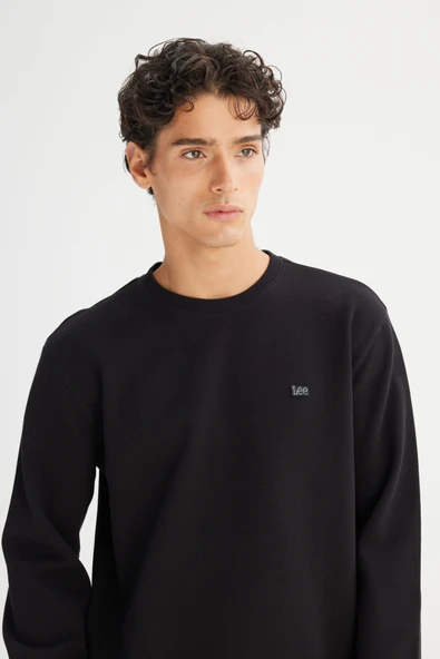 Regular Fit Normal Kesim Bisiklet Yaka Baskılı Sweatshirt Lee - Resim 2