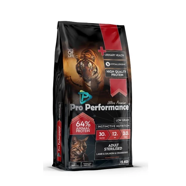 Pro Performance Ultra Premium Kuzulu ve Somonlu Kısırlaştırılmış Yetişkin Kedi Maması 15 kg ürün görseli 1