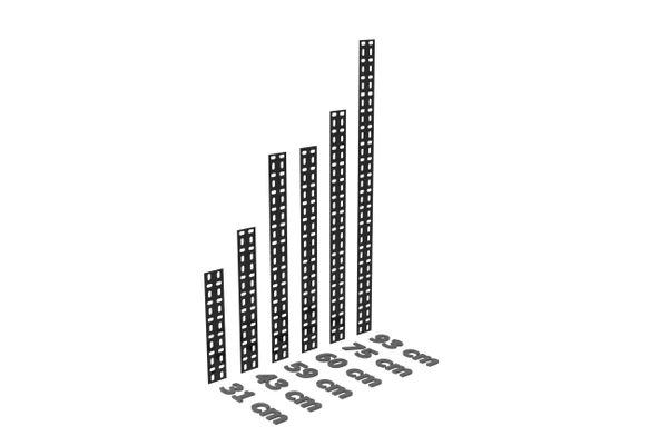 2 Adet Siyah Çelik Raf Siperlik - Siperatör, Koruma  31 cm ürün görseli