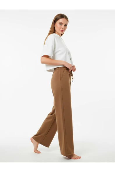 Bravie Düz Paça Eşofman Altı Hardal 3011 - 2