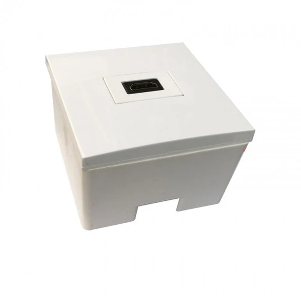 Hdmı duvar tipi sıva üstü kasalı hdmi priz 8.5*8.5*5 cm ölçülerinde ürün görseli 1