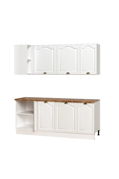 200 CM %100 MDF Greena White Köşe Modülü - Resim 3