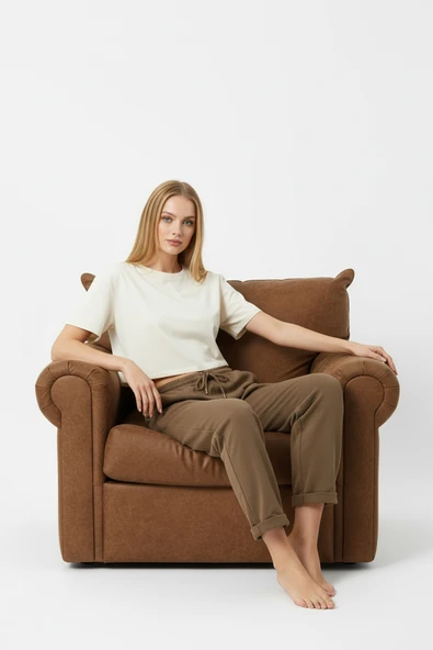 Bravie Duble Paça Eşofman Altı Kiremit 2629 - 4