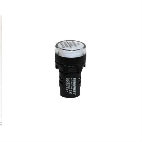 Eurowest Beyaz LED Sinyal Lambası 22mm 220V ( 5 ADET ) - Resim 2