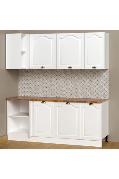 200 CM %100 MDF Greena White Köşe Modülü - Resim 2