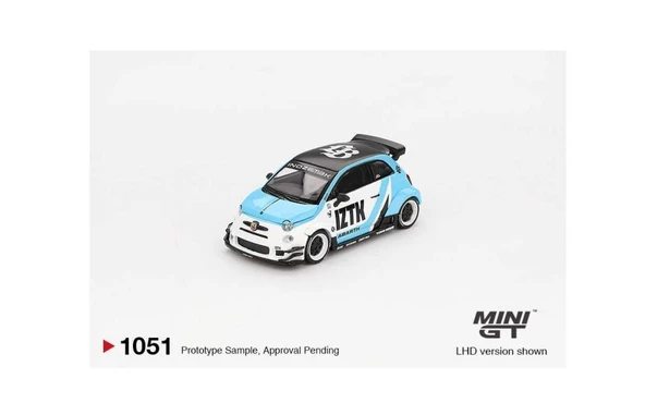 Mini GT 1051 Abarth 595 LB-WORKS x Abas Works 1/64 Model Araba - Resim 2