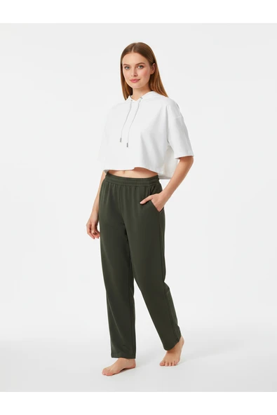 Bravie Duble Paça Eşofman Altı Haki 2629