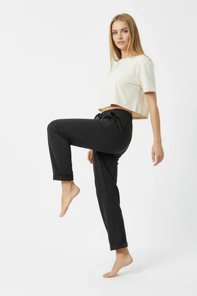 Bravie Duble Paça Eşofman Altı Siyah 2629 - 3