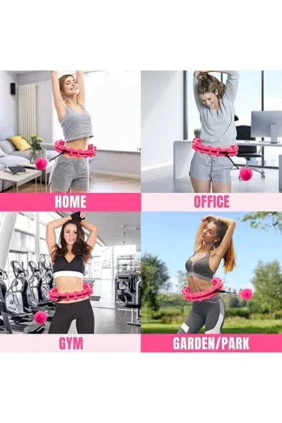 Akıllı Hulahop Çemberi Mavi – Ayarlanabilir Masajlı Egzersiz Çemberi - Resim 3