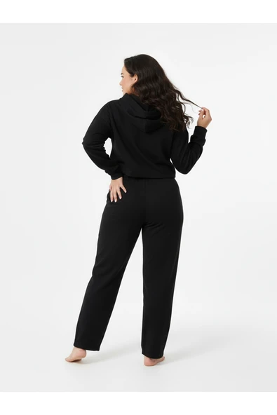 Bravie Düz Paça Büyük Beden Eşofman Altı Siyah 2016 - 4