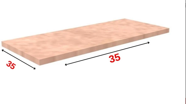 35X35 Cm Ham MDF Dekoratif Ahsap Raf ürün görseli 1