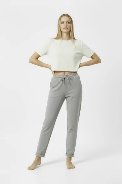 Bravie Duble Paça Eşofman Altı Grİ 2629 - 3