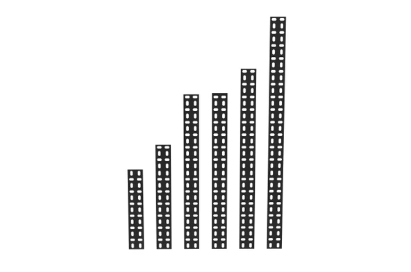 2 Adet Siyah Çelik Raf Siperlik - Siperatör, Koruma  31 cm - Resim 2