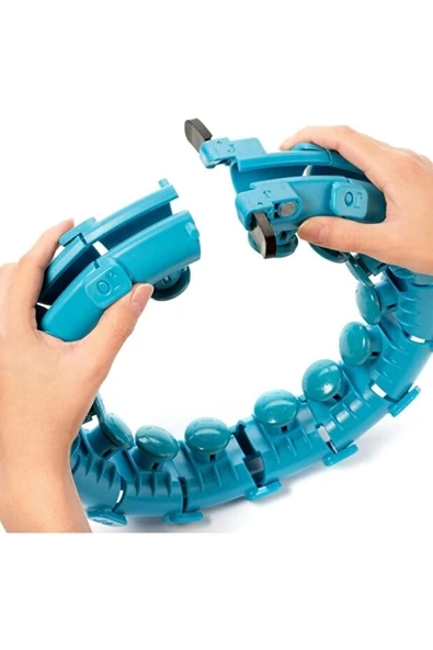 Akıllı Hulahop Çemberi Mavi – Ayarlanabilir Masajlı Egzersiz Çemberi ürün görseli 1