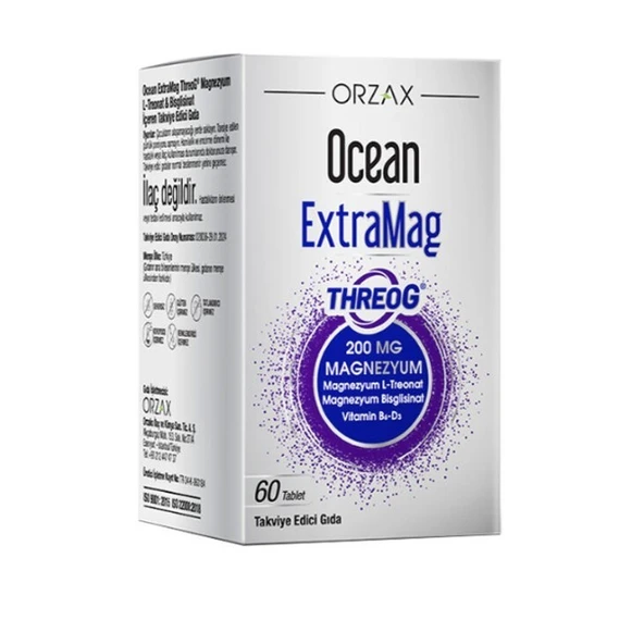 Orzax Ocean ExtraMag Threog 200 mg 60 Tablet ürün görseli 1