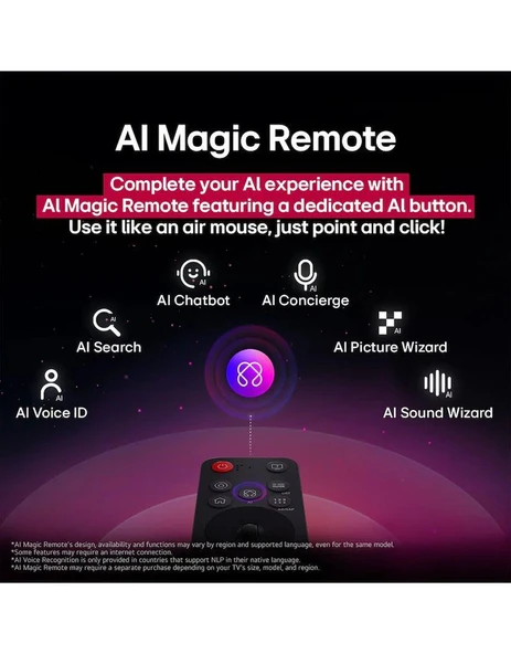 65 inç LG UHD AI UA84 4K Akıllı TV AI HDR10 WebOS25 2025 65UA84006LB - Resim 8