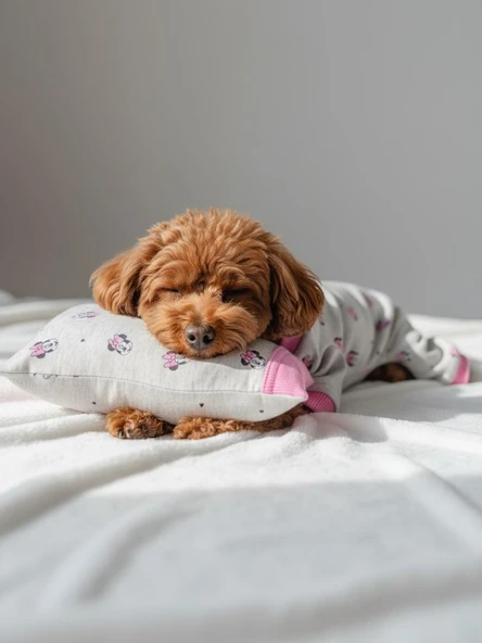 Minnie Pembe Köpek Uyku Takımı | Pamuklu Penye Köpek Tulumu ve Mini Yastık | Küçük Irklar İçin | Tüy Dökülmesini Azaltır ürün görseli