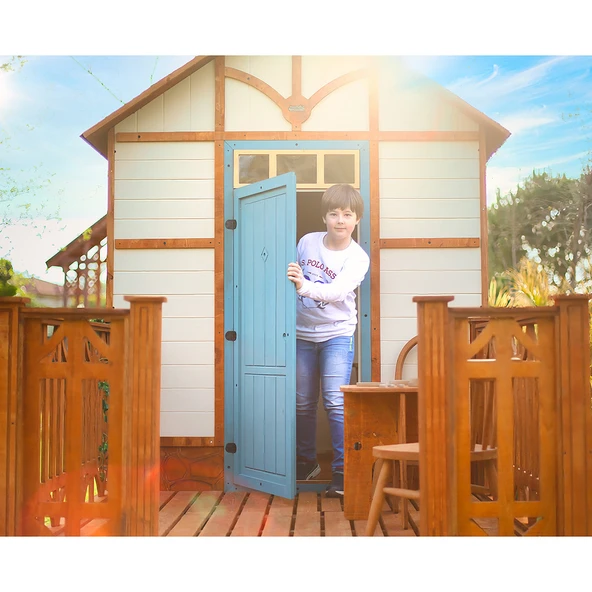 MANDU Ahşap Yerden Yüksek Ağaç Oyun Evi - Resim 6