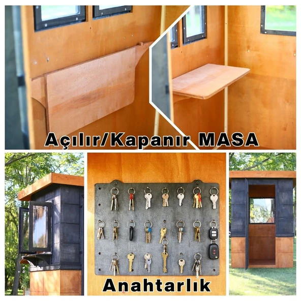 MANDU Ahşap Güvenlik Kulübesi (Güvenlik Kabini) - Resim 5