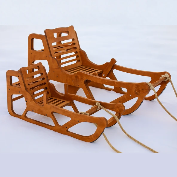 MANDU Ahşap Kar Kızağı - Resim 2