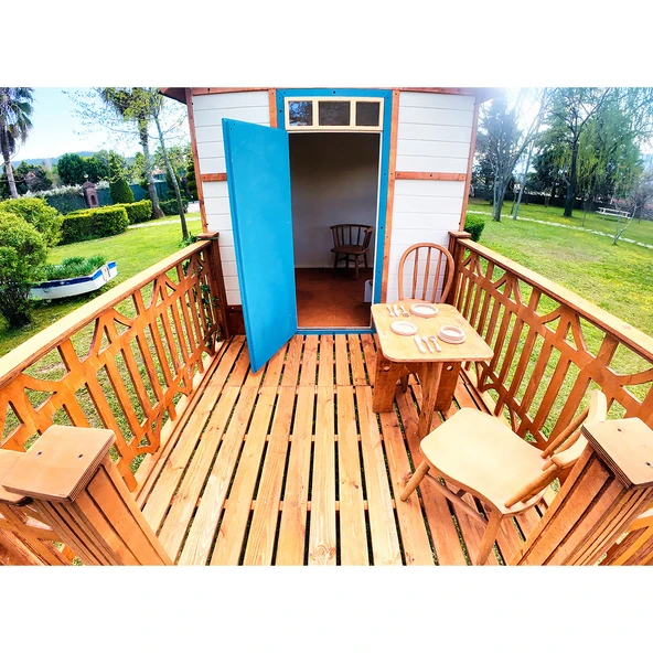 MANDU Ahşap Yerden Yüksek Ağaç Oyun Evi - Resim 5