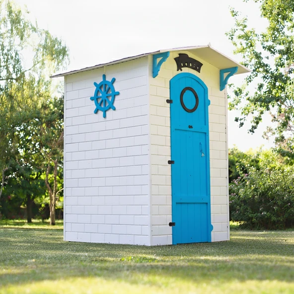 MANDU Ahşap Soyunma Kabini XL MAVİ ürün görseli 1