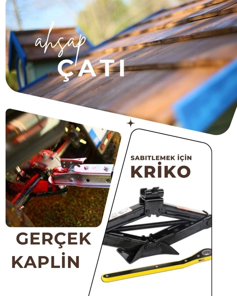 MANDU Ahşap Çocuk Tinyhouse Oyun Evi - Resim 6