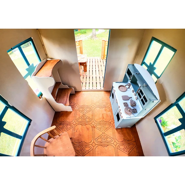 MANDU Ahşap Yerden Yüksek Ağaç Oyun Evi - Resim 4