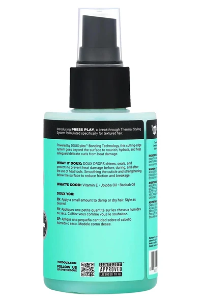 The Doux Doux Drops Parlatıcı ve Isı Koruyucu Saç Spreyi 118ML - Resim 2