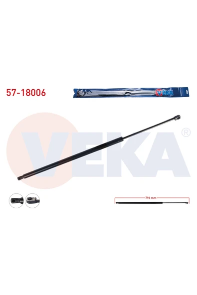 BAGAJ AMORTISORU 796mm/720N FIAT DOBLO (152,263) 2010- ürün görseli 1