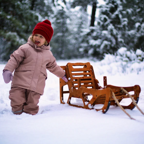 MANDU Ahşap Kar Kızağı - Resim 3