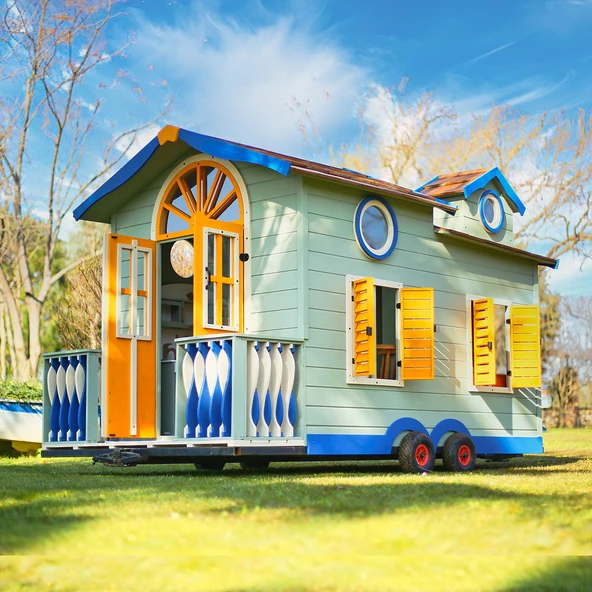 MANDU Ahşap Çocuk Tinyhouse Oyun Evi ürün görseli 1
