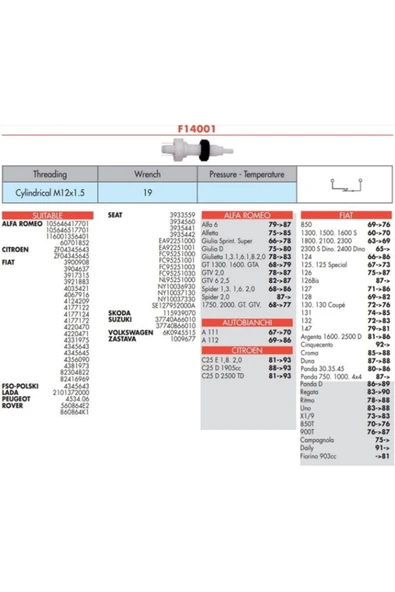 FREN MÜSÜRÜ M131 DKS 3917315 3900908 XF04345645 ürün görseli 1