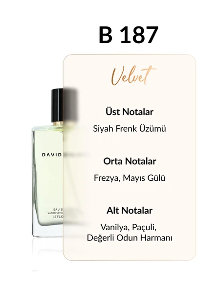 David Walker B187 Sierra 50 ml Kadın Parfüm | Velvet - Resim 2