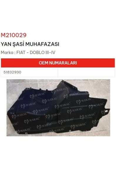 SASI MUHAFAZASI YAN FIAT DOBLO III-IV 51832930 GOLD ürün görseli 1