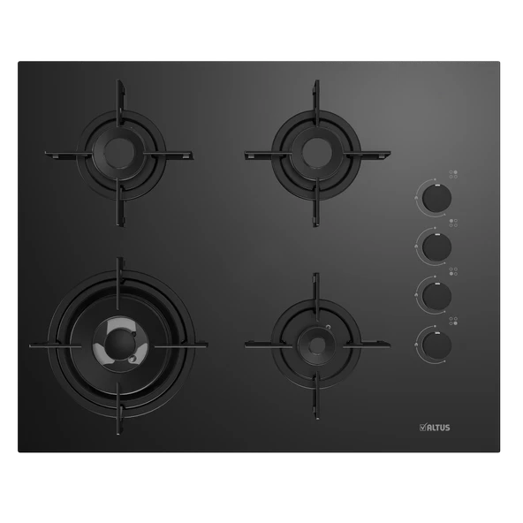 Altus ALA 189 DB Siyah Cam DOĞALGAZLI Ankastre Ocak ürün görseli 1