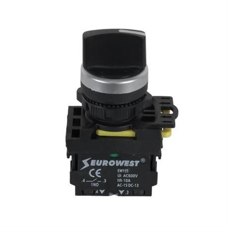 Eurowest 1-0-2 Kalıcı Mandal Buton 22mm 2NO ( 3 ADET ) - Resim 2