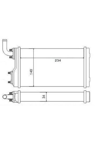 85007271 Kalorıfer Radyatoru Mekanik ( Fıat : M131 ) 140×234×34 Uyumlu ürün görseli 1