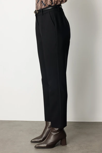 Ekol Beli Kemerli Dar Paça Pantolon - Resim 4