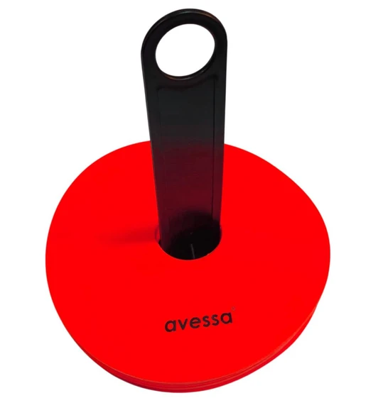 Avessa Cnk-86 Kauçuk Çanak Seti 10lu Kırmızı - Resim 3