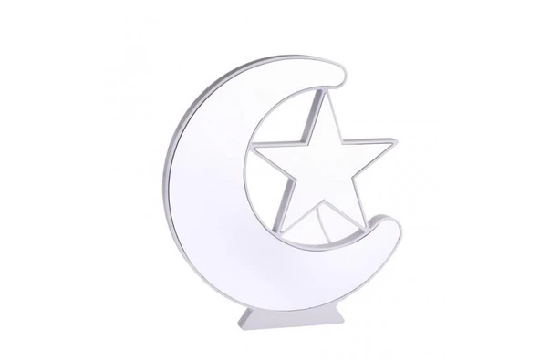 Ay Yıldız Pano Türk Bayrağı Şerit Ledli Işıklı Tablo Hediyelik - Resim 2