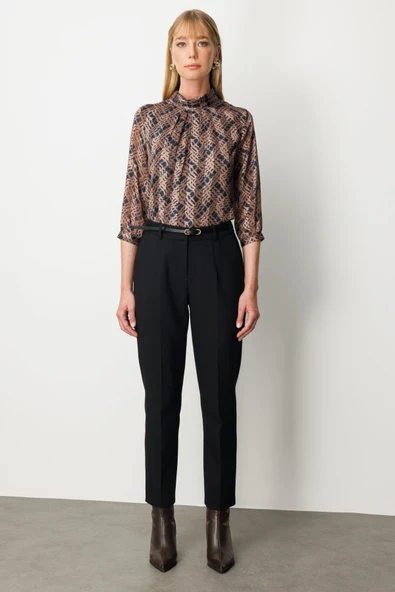 Ekol Beli Kemerli Dar Paça Pantolon ürün görseli 1