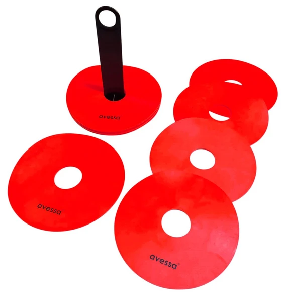 Avessa Cnk-86 Kauçuk Çanak Seti 10lu Kırmızı ürün görseli